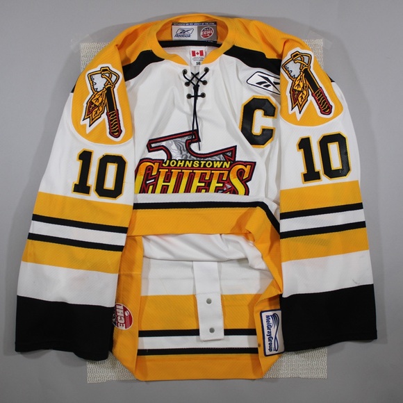 Johnstown Chiefs Shawn Mather game worn size: 56 Reebok - Picture 2 of 4